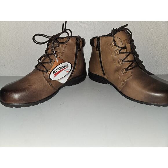 New! Propet Women's Delaney Leather Ankle Boots Brown Casual Boots Sz 7 $115 - Picture 5 of 11